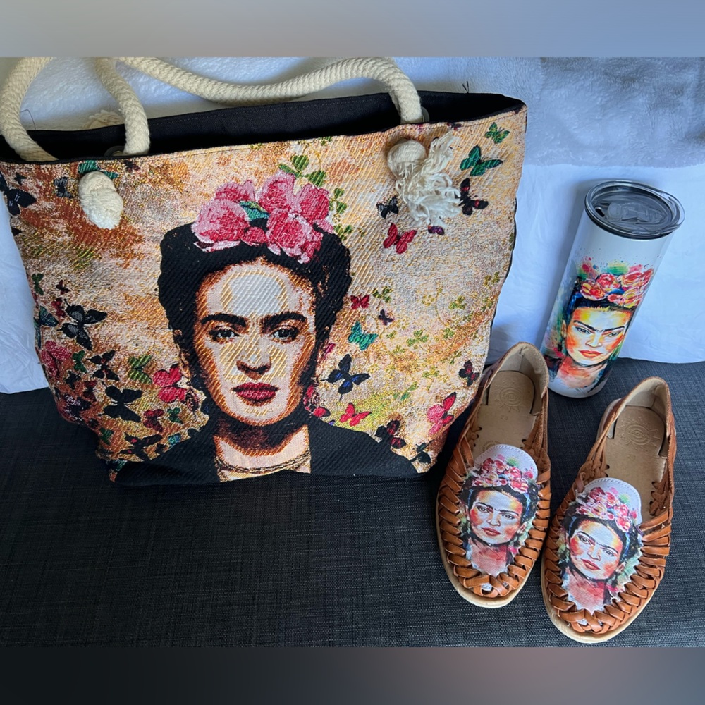 Frida Kahlo tote,shoe, tumbler set